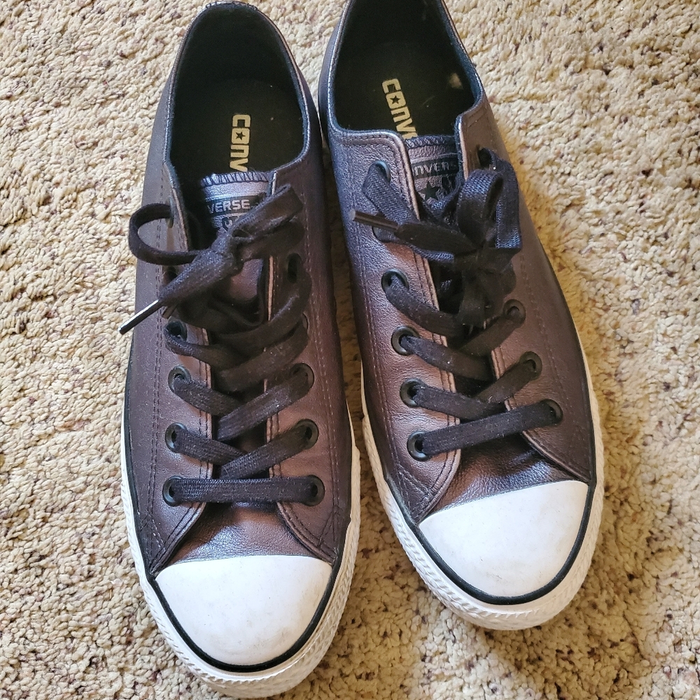 Converse 8.5 All Star Metallic Black shoes